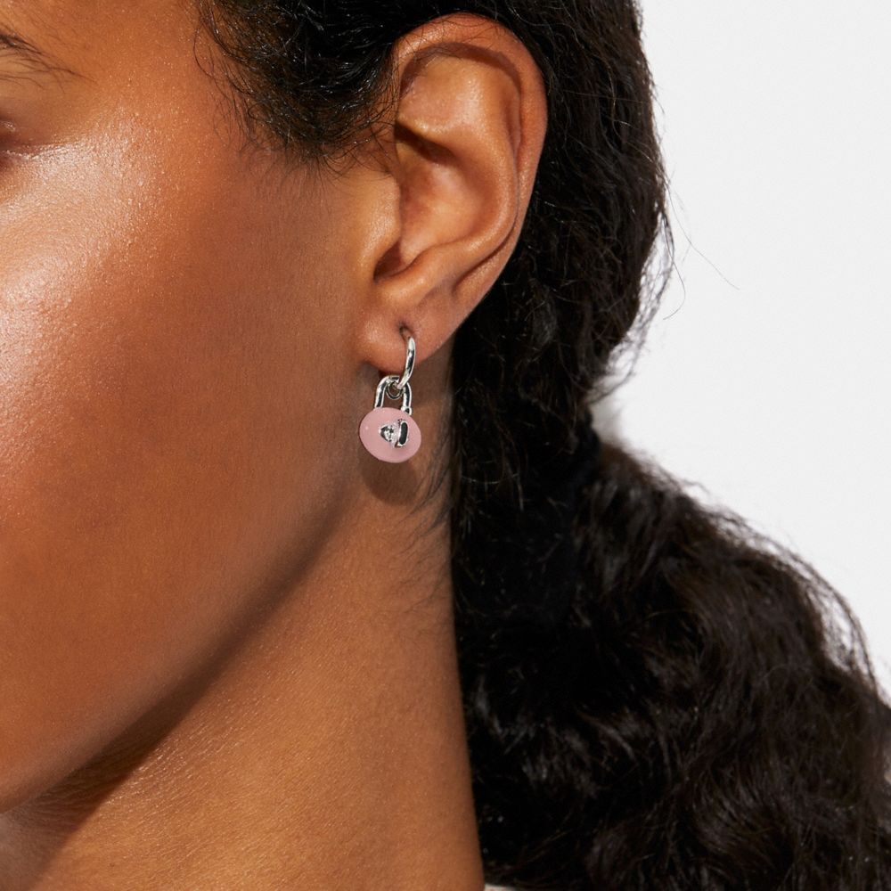 Turnlock Hoop Earrings