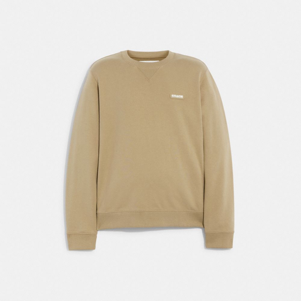 COACH®,ESSENTIAL CREWNECK,Olive,Front View