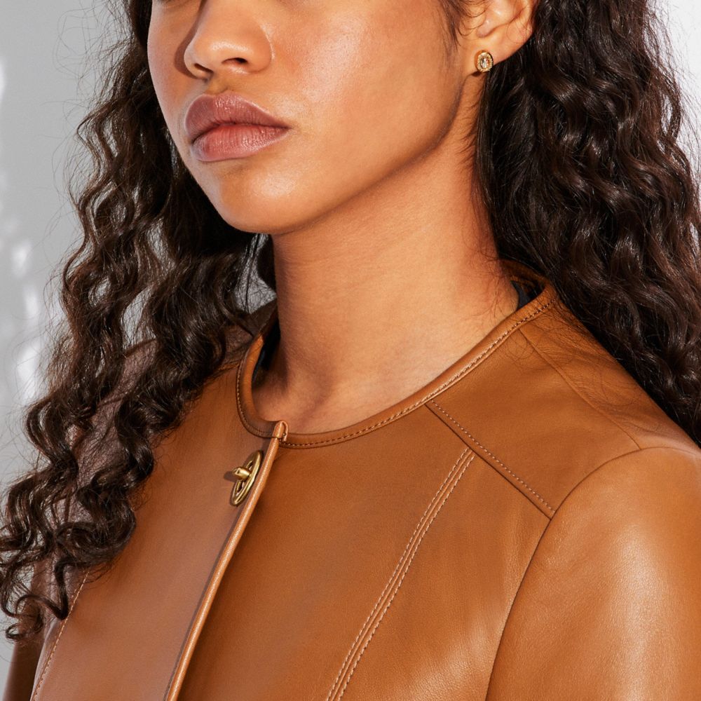 COACH®,Crystal Stud Earrings,,Detail View