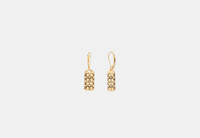 Quilted Signature Drop Earrings