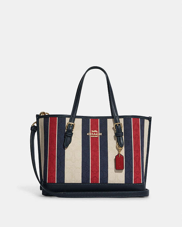 COACH® | Mollie Tote 25 In Signature Jacquard With Stripes
