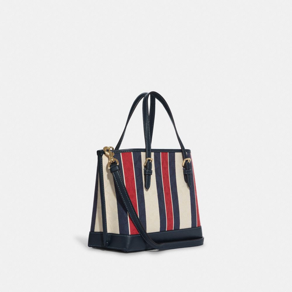 Mollie Tote Bag 25 In Signature Jacquard With Stripes