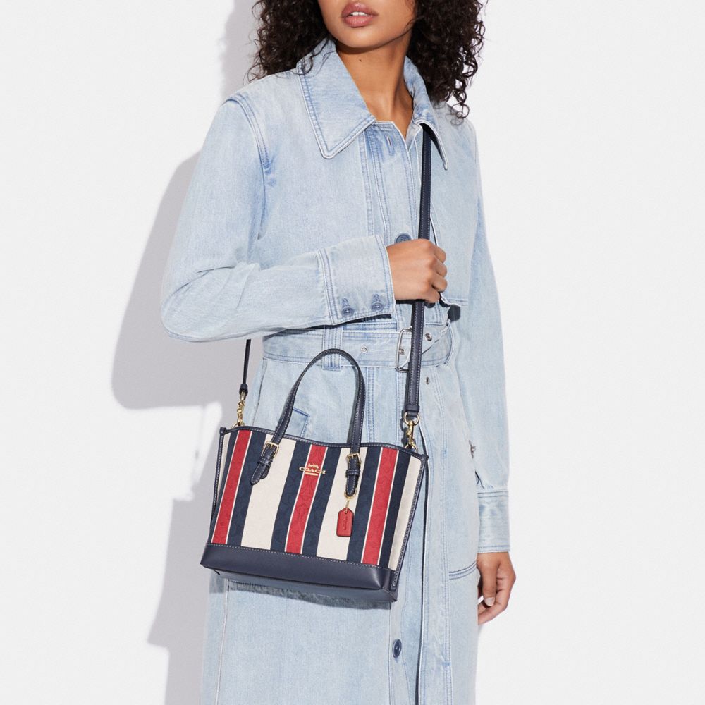 COACH OUTLET®  Mollie Tote 25 In Signature Canvas With Stripe