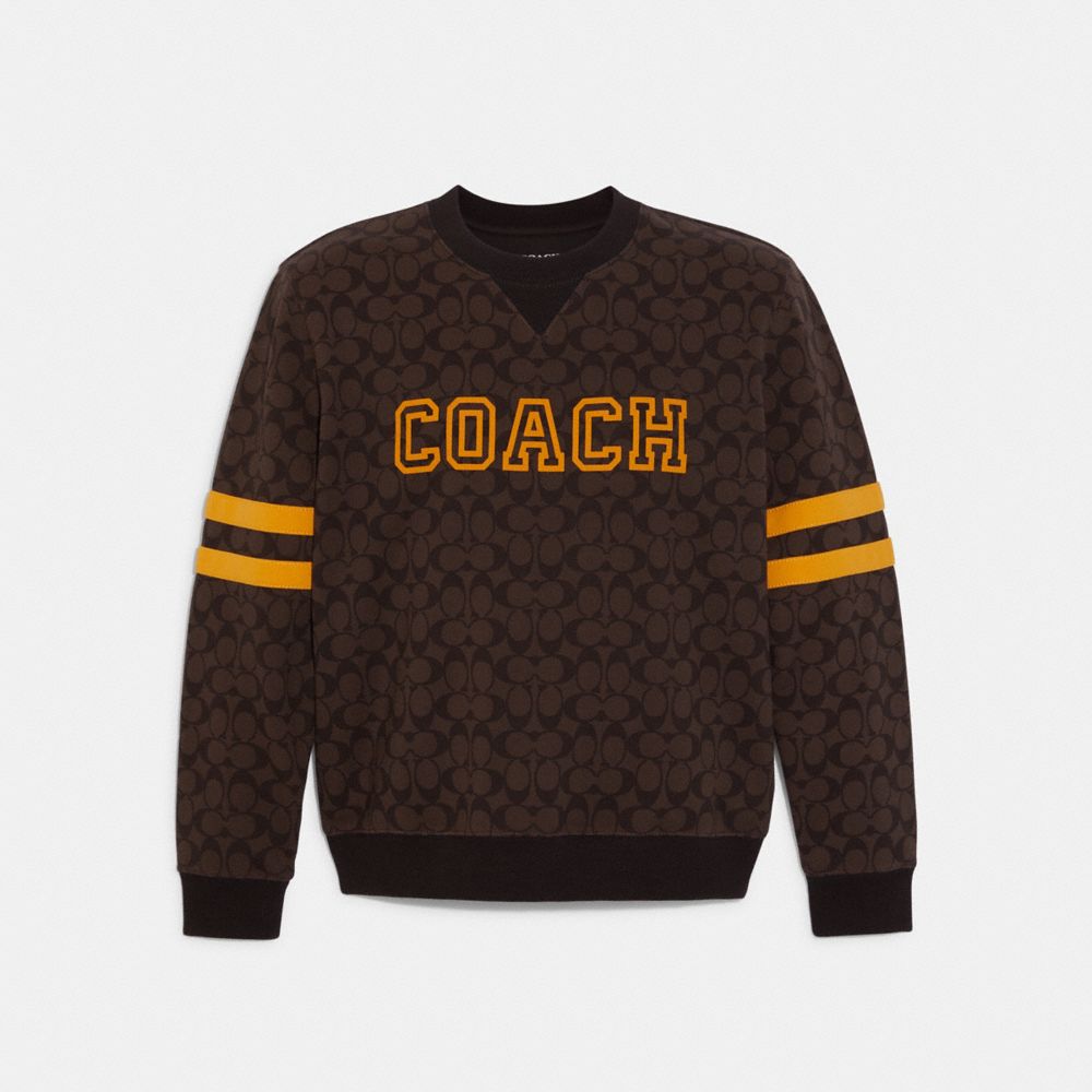 COACH®,ヴァーシティ シグネチャー クルーネック,トップス&ワンピース,ﾁｪｽﾅｯﾄ