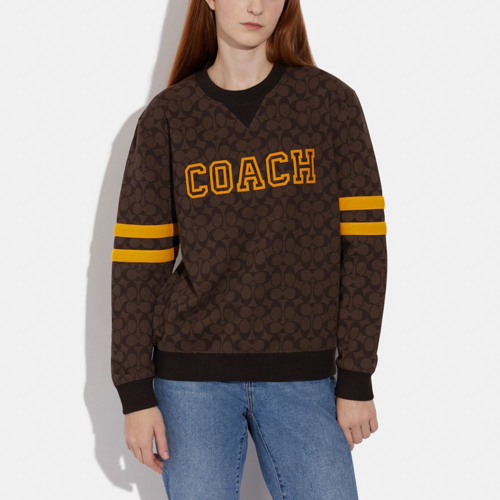 COACH®  Signature Sherpa Crewneck