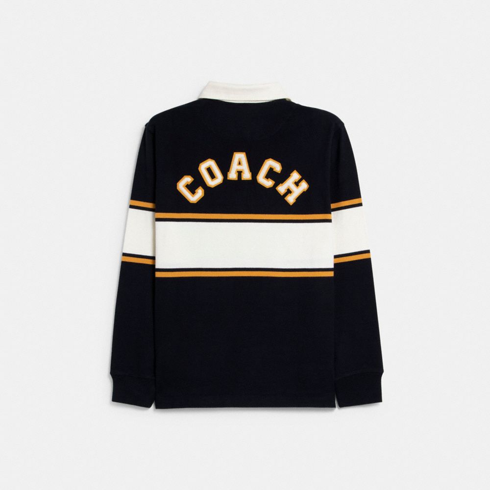 COACH®,ヴァーシティ ラグビー シャツ,トップス&ワンピース,ﾈｲﾋﾞｰ