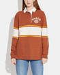 COACH®,VARSITY RUGBY SHIRT,cotton,Sunset,Scale View