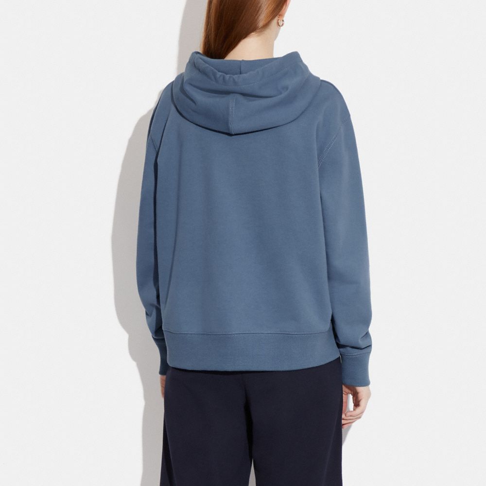 新品 コーチ VARSITY HOODIE DRESS ロングパーカー XS 新品 コーチ VARSITY HOODIE DRESS ロングパーカー XS