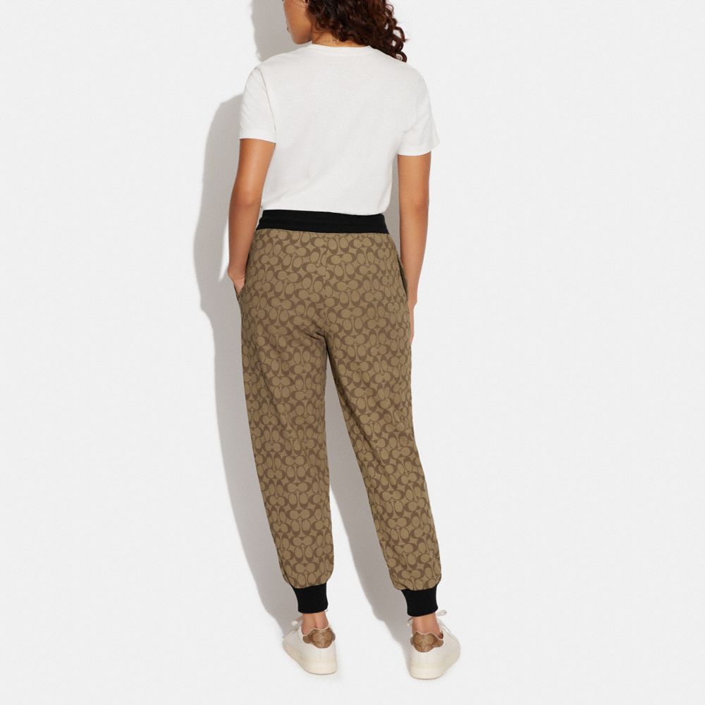 COACH®,Signature Joggers,Cotton,Jogger,Sweatpant,Drawstring,Color Block,Logo,Casual,Multi Color,Scale View