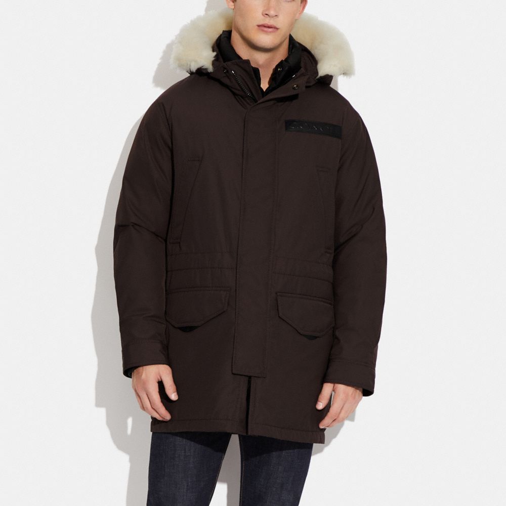COACH®,3-IN-1 SHEARLING PARKA,Oxblood,Scale View