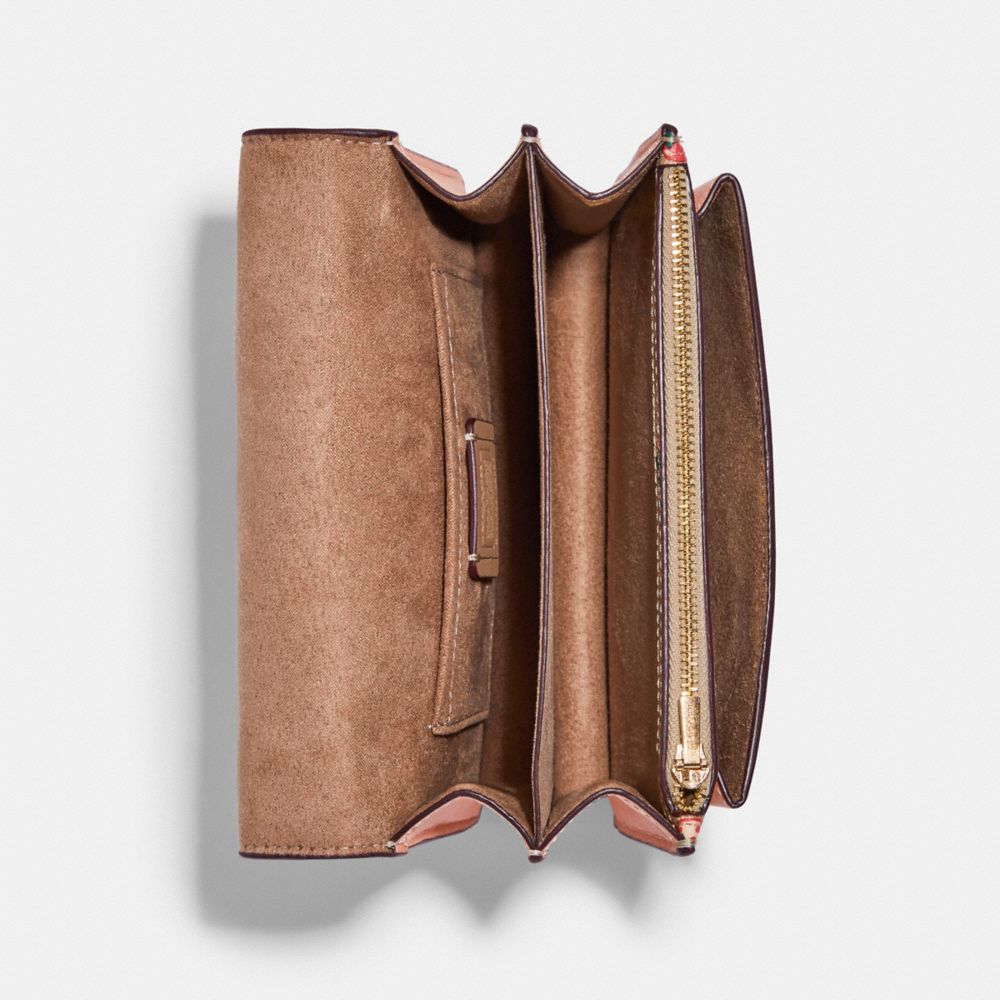 Mini Klare Crossbody In Signature Canvas With Strawberry Print