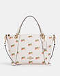 COACH®,KACEY SATCHEL WITH STRAWBERRY PRINT,Gold/Chalk Multi,Front View