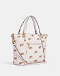 COACH®,KACEY SATCHEL WITH STRAWBERRY PRINT,Gold/Chalk Multi,Angle View