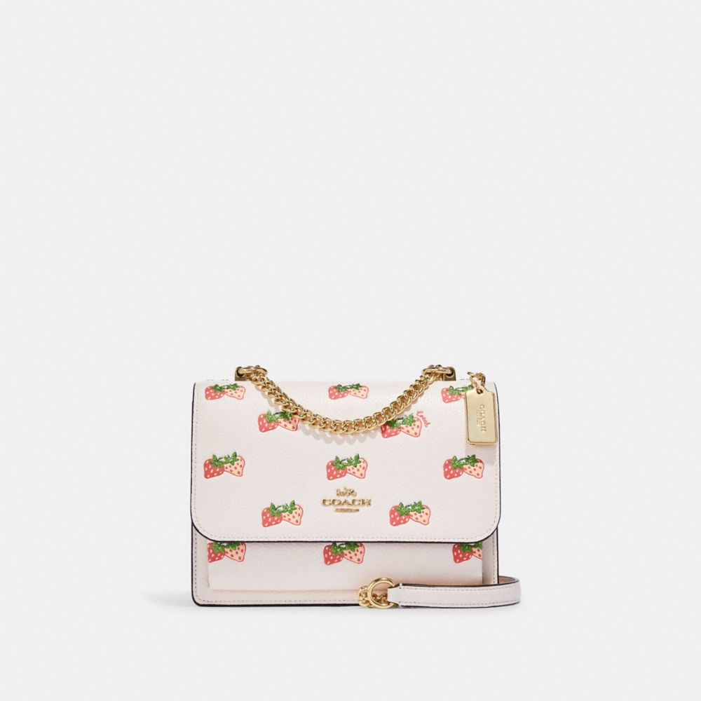 Strawberry print coach bag sale