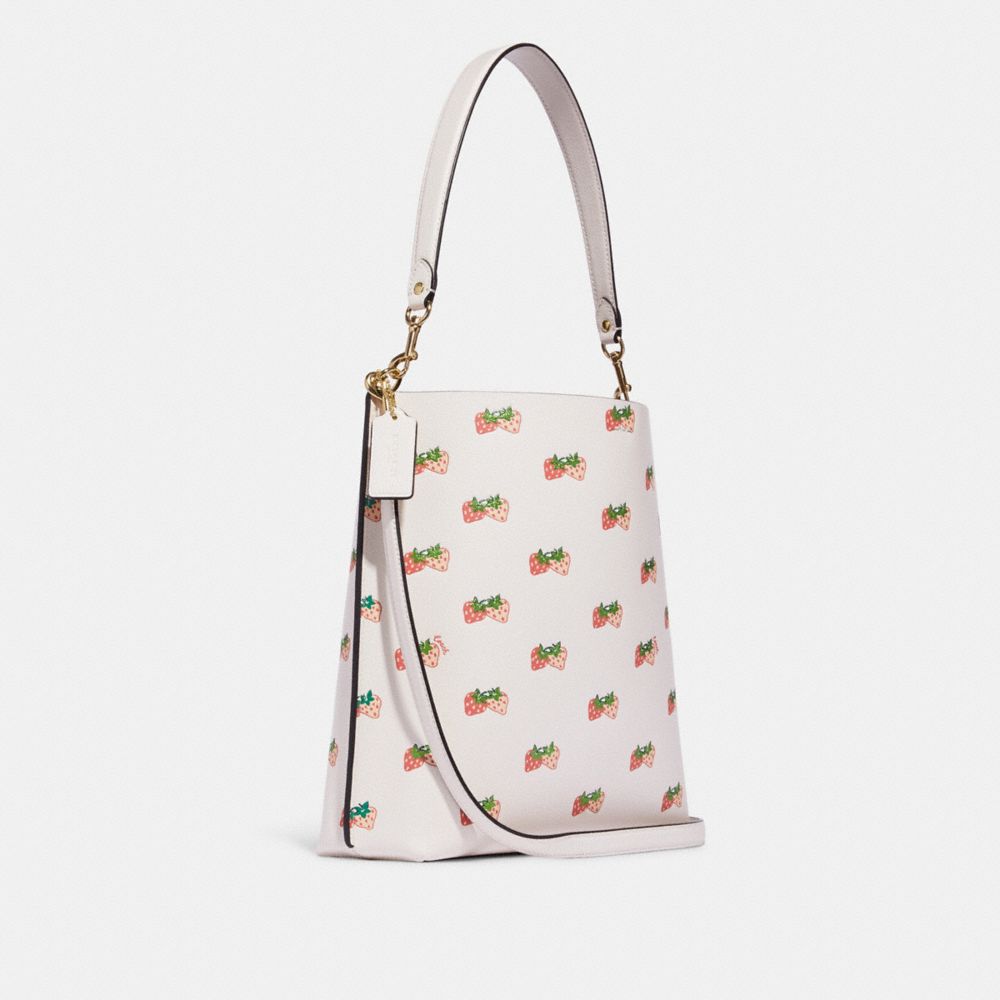 COACH Small Town Bucket Bag With Heart Floral Print