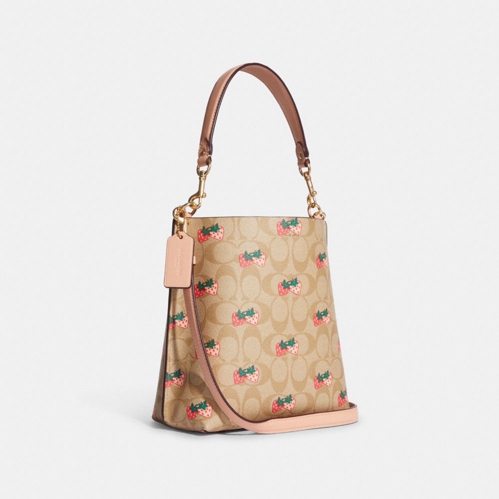 Sac Seau Mollie 22 En Toile Exclusive Avec Imprimé Fraise