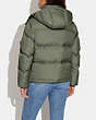 COACH®,SHORT DOWN PUFFER,Polyester,Green,Scale View