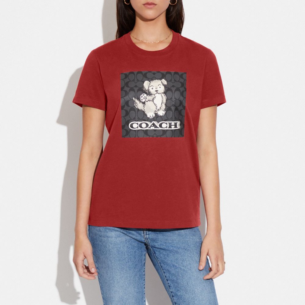 COACH®,Signature Creatures T Shirt In Organic Cotton,,Scale View