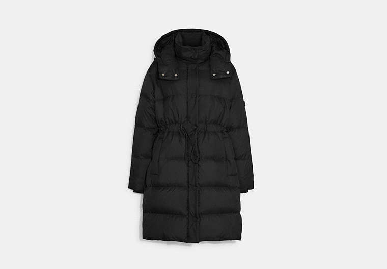 COACH®,MID DOWN PUFFER,Polyester,Black,Front View