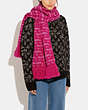 COACH®,BOLD HORSE AND CARRIAGE PRINT OVERSIZED MUFFLER,wool,Hyacinth,Detail View