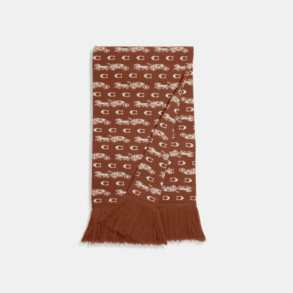 Foulard surdimensionné à imprimé Cheval et chariot audacieux