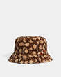 COACH®,SIGNATURE SHERPA BUCKET HAT,cotton,Edicate Saddle,Front View