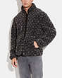 COACH®,SIGNATURE SHERPA JACKET,Polyester,Graphite Signature,Scale View