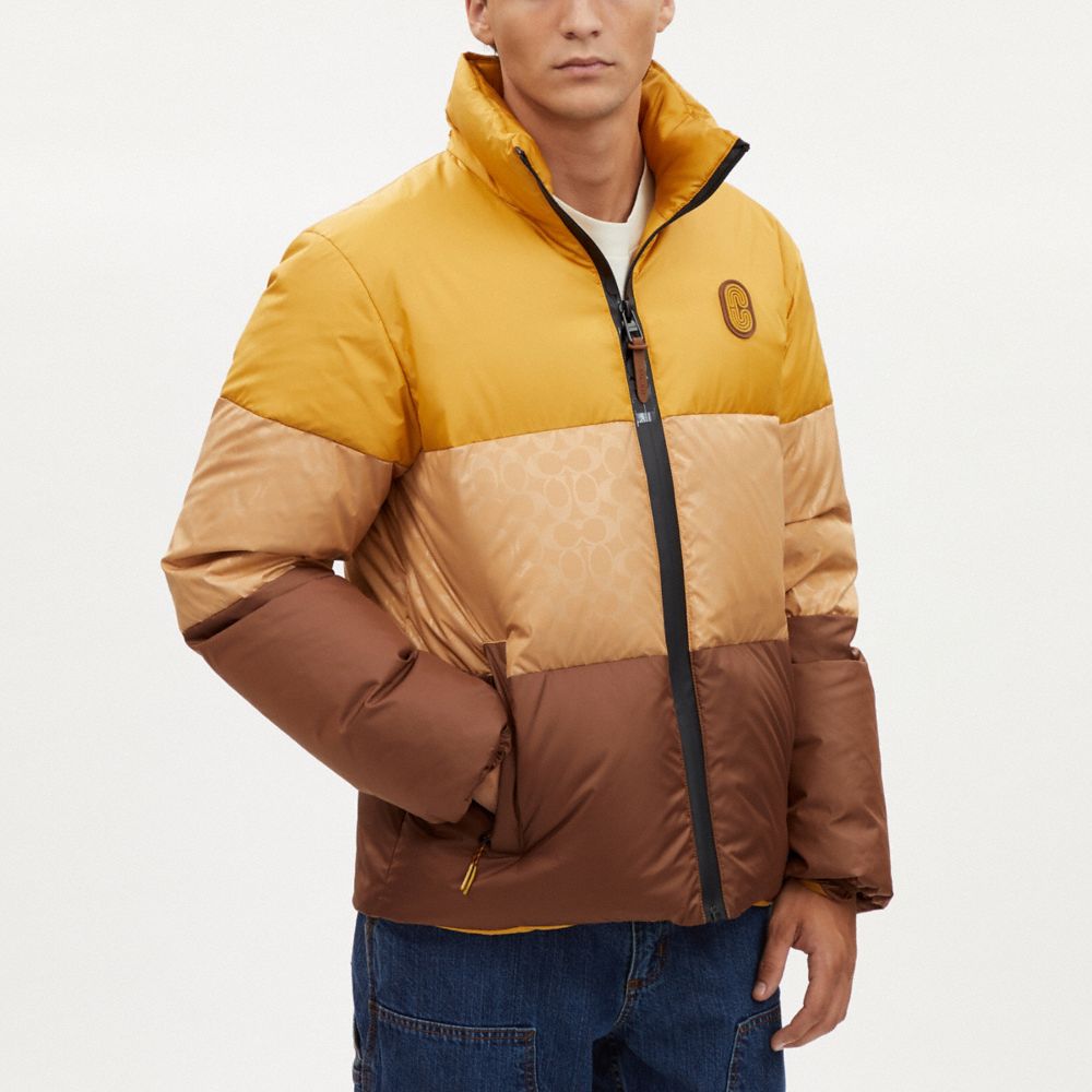 COACH® | Colorblock Down Jacket