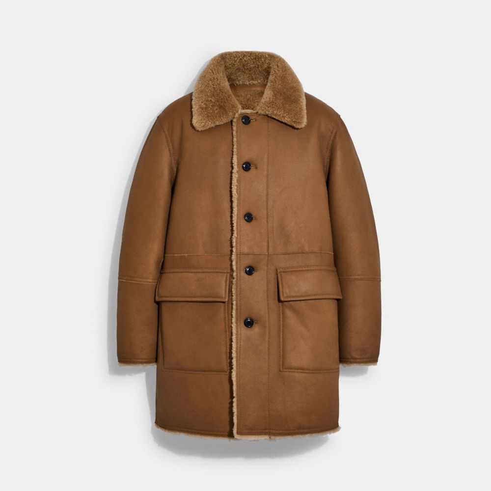 Coach reversible shearling coat hotsell