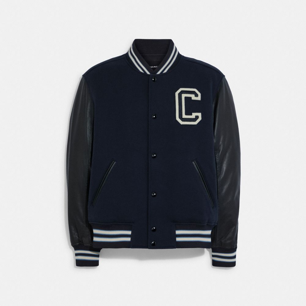 Varsity jacket 2025 leather sleeves