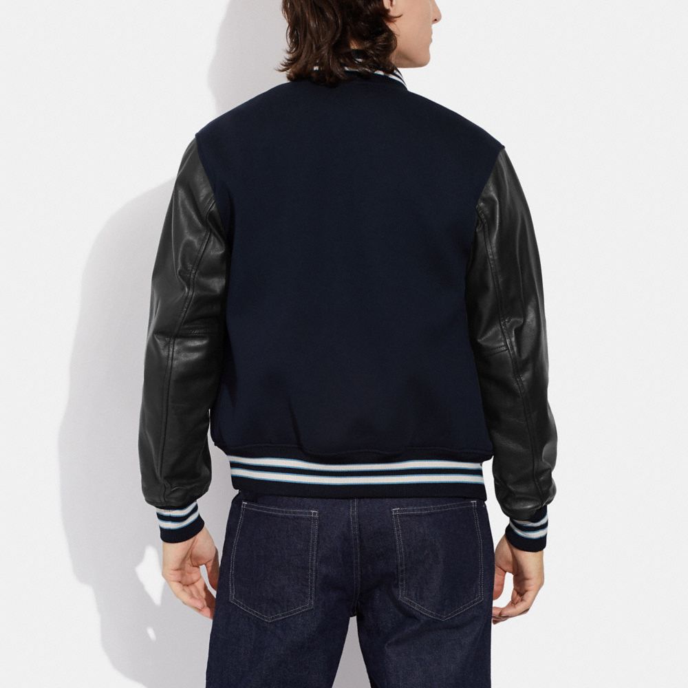 バーゲンブック COACH Diary Script Varsity Jacket スタジャン ...