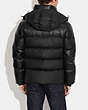 COACH®,LEATHER PUFFER DOWN JACKET,Leather,Black,Scale View