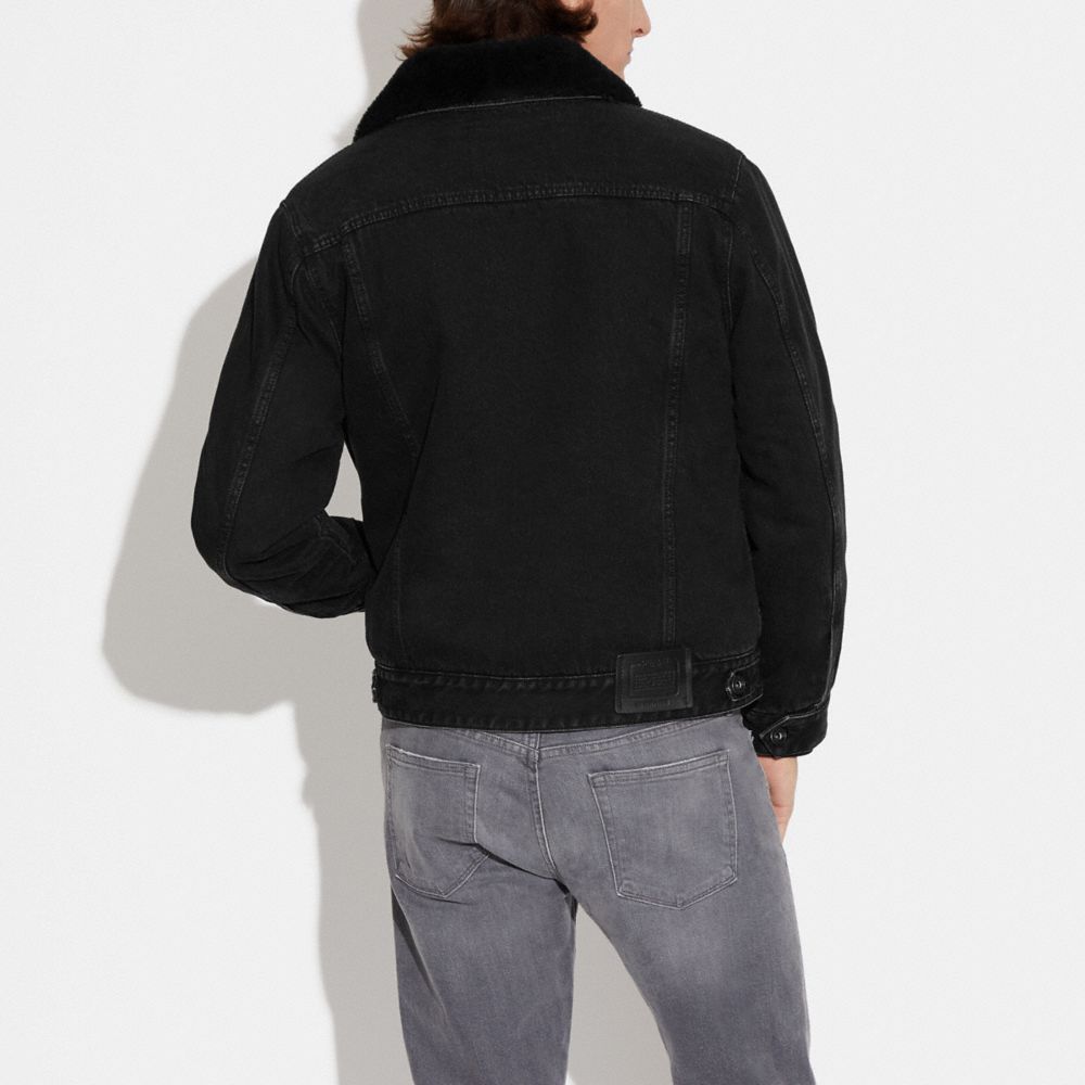 COACH®  Denim Jacket With Sherpa Lining