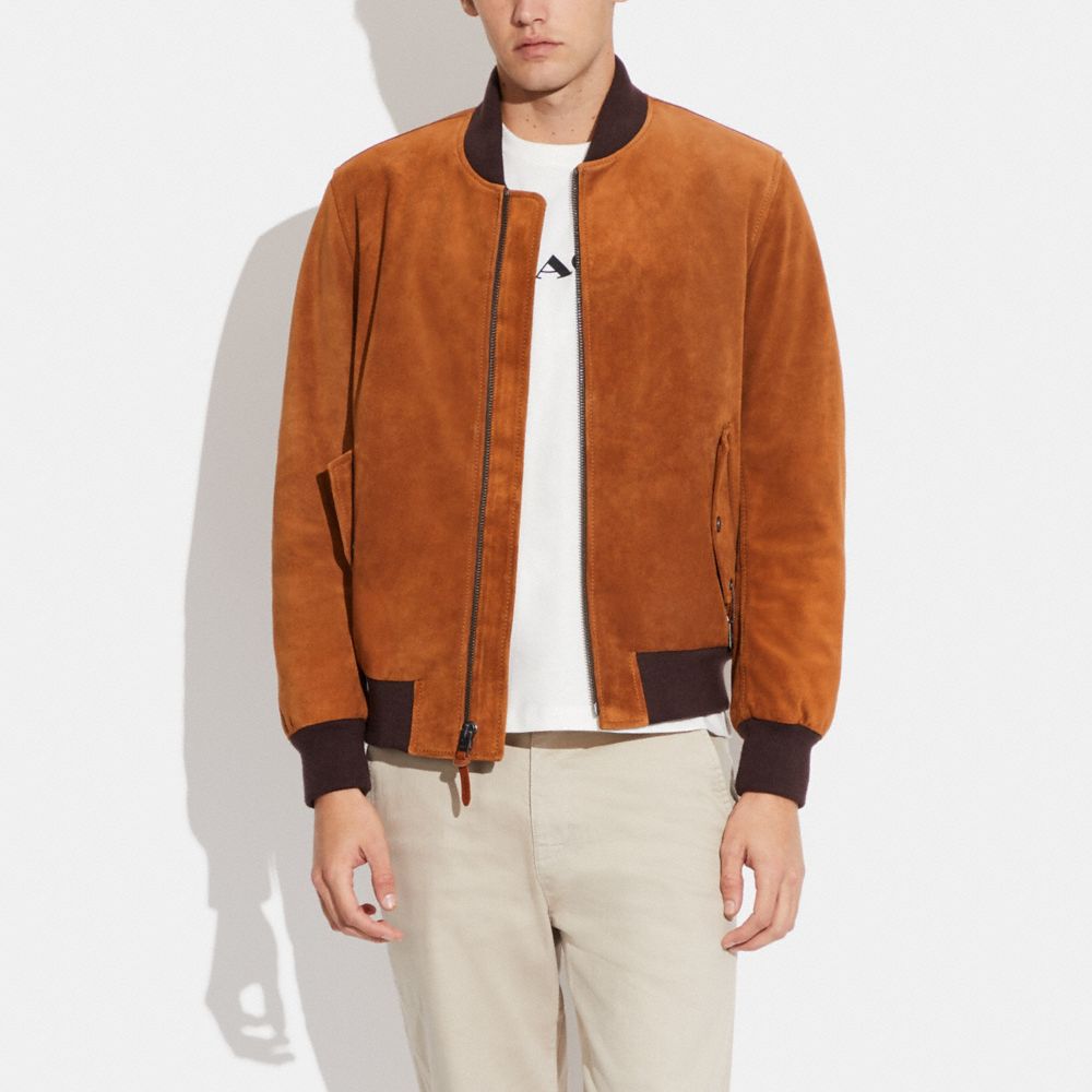 Coach Outlet Signature Jacquard Bomber in Natural