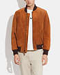 COACH®,SUEDE BOMBER,Suede,Rich Saddle,Scale View