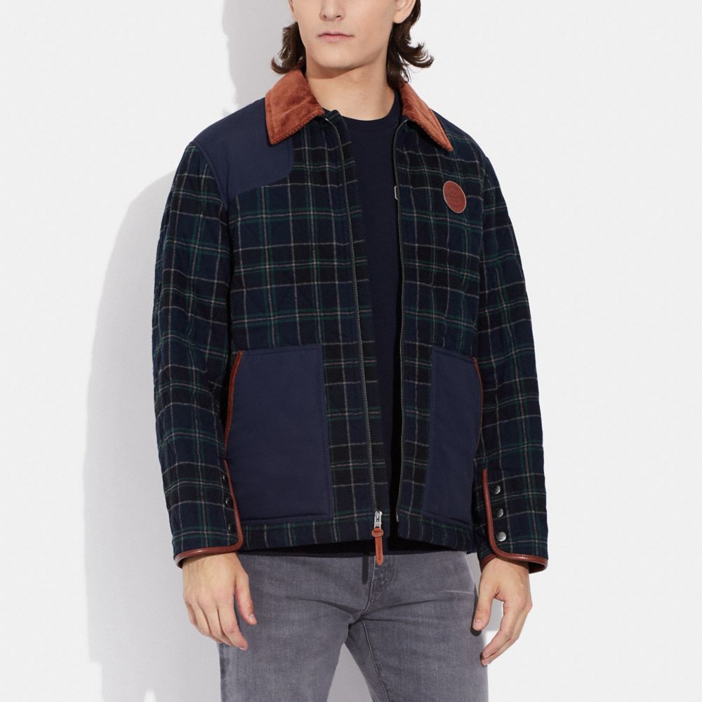 Coach plaid jacket hotsell