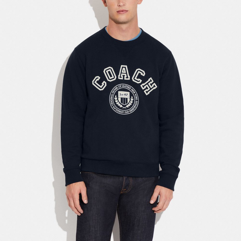 Buy Jack Wills Navy Blue & Pink Varsity Raglan Sweatshirt from the