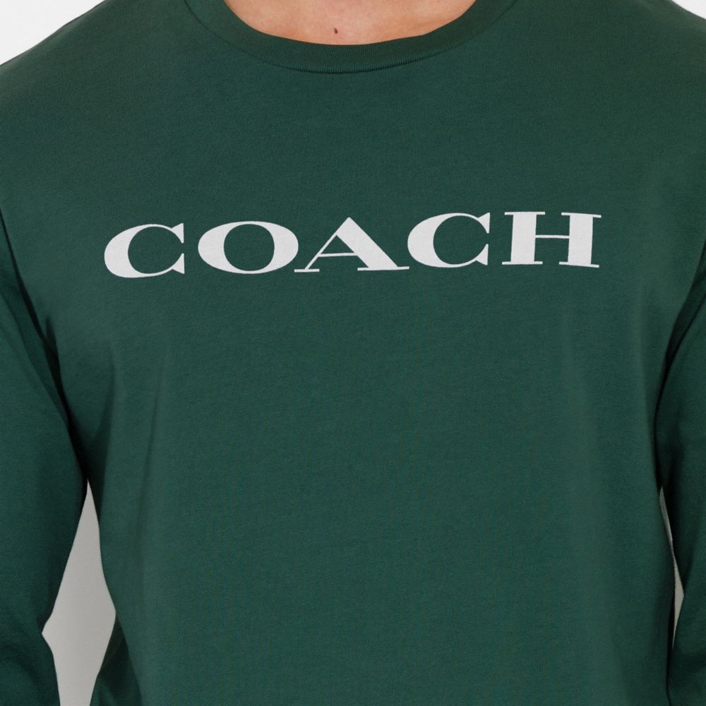 COACH®  Essential Long Sleeve T Shirt In Organic Cotton