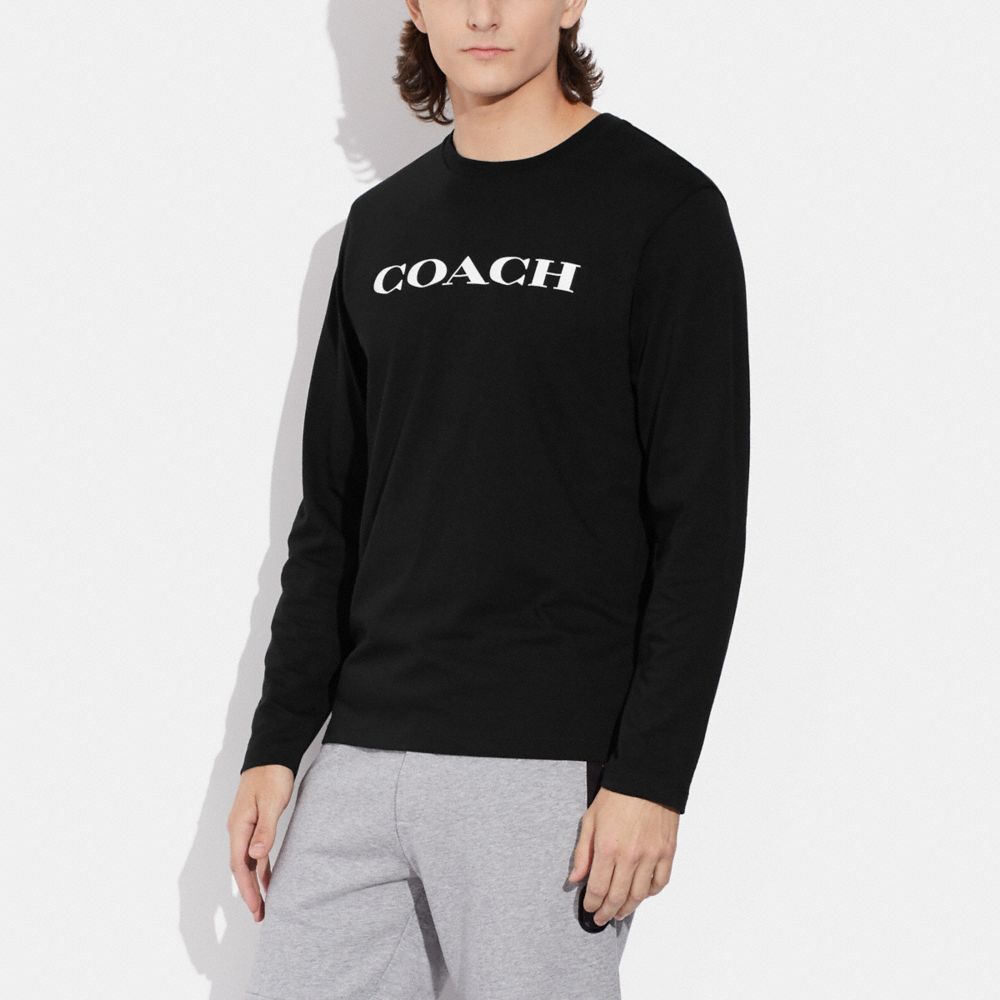 COACH®  Essential Long Sleeve T Shirt In Organic Cotton