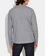 COACH®,ESSENTIAL LONG SLEEVE T-SHIRT IN ORGANIC COTTON,Organic Cotton,Light Heather Grey,Scale View