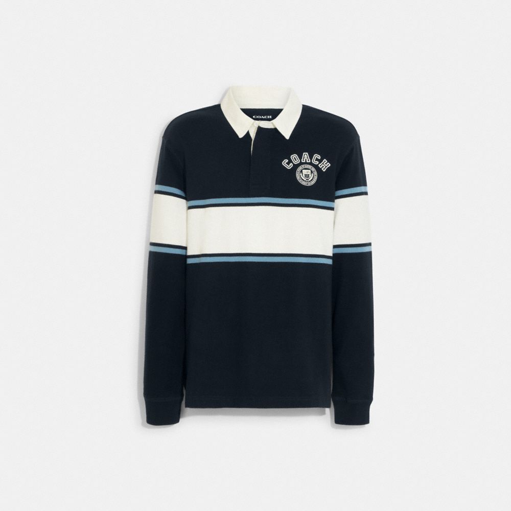 COACH®,RUGBY SHIRT,Midnight Navy,Front View