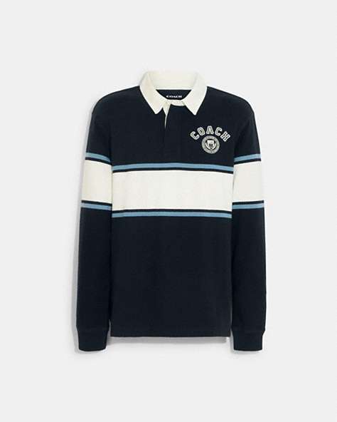 COACH®,RUGBY SHIRT,Midnight Navy,Front View