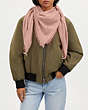 COACH®,SIGNATURE OVERSIZED SQUARE SCARF,cotton,Light Pink,Detail View