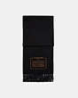 COACH®,EMBROIDERED PATCH CASHMERE MUFFLER,cashmere,Black,Front View