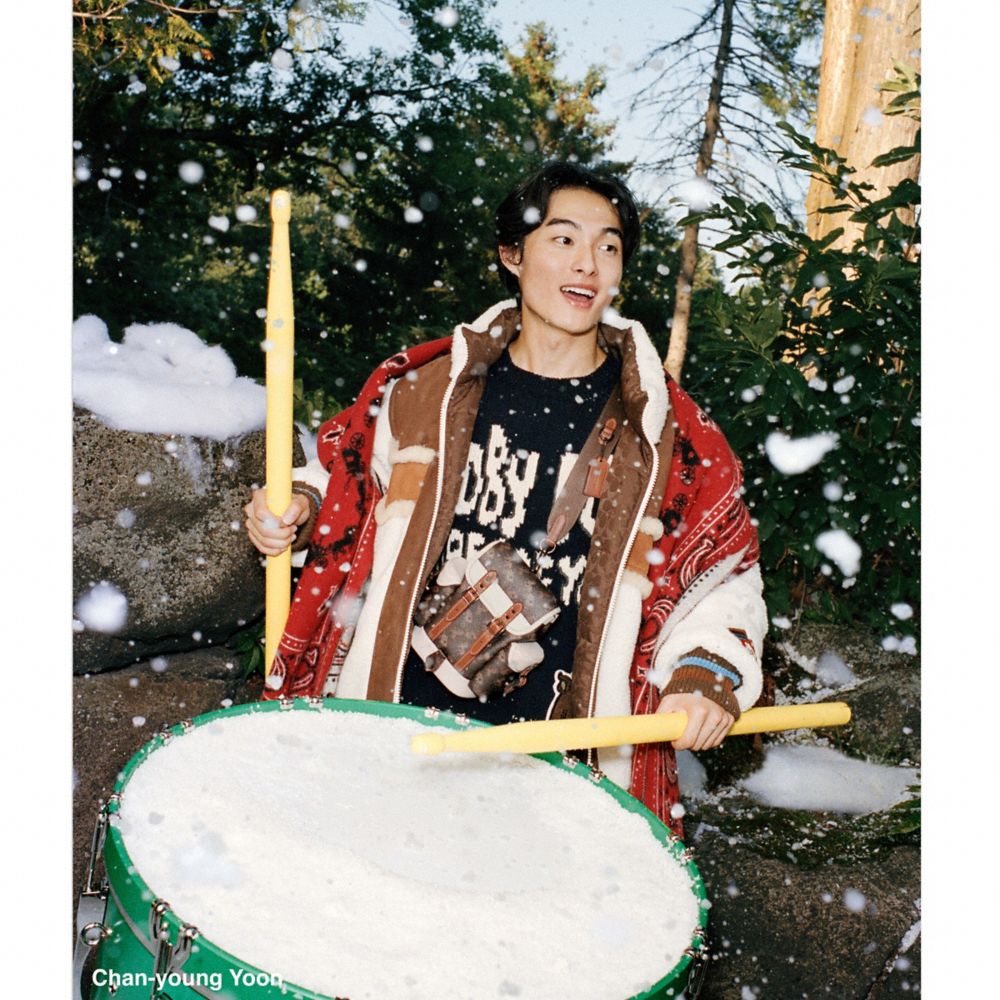 COACH®,Signature Bandana Print Oversized Scarf,,Detail View