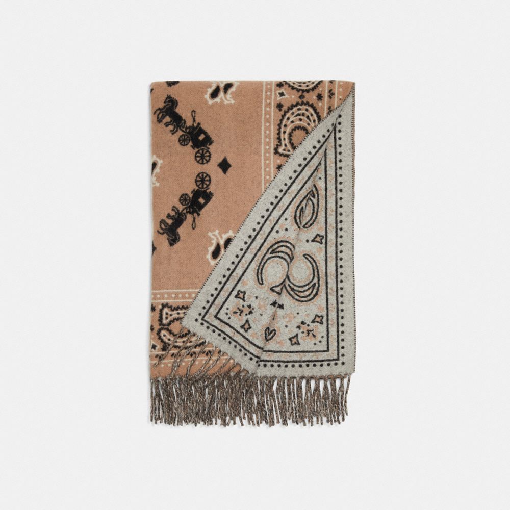 COACH®  Signature Bandana Print Oversized Scarf