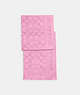 COACH®,SIGNATURE STOLE,Silk,Patent Pink,Front View