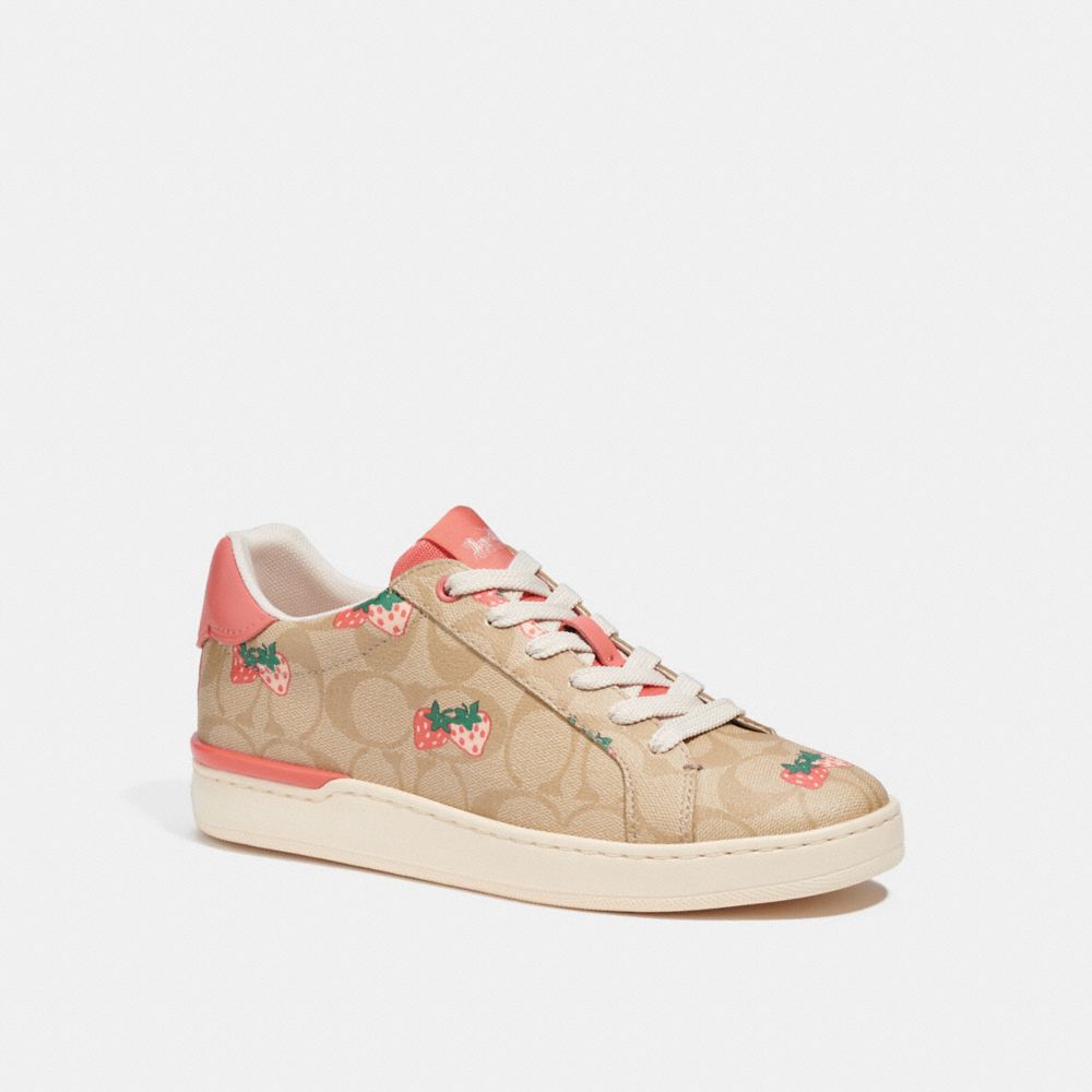 COACH OUTLET Clip Low Top Sneaker With Strawberry Print