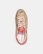 COACH®,CLIP LOW TOP SNEAKER WITH STRAWBERRY PRINT,Spiced Coral,Inside View,Top View