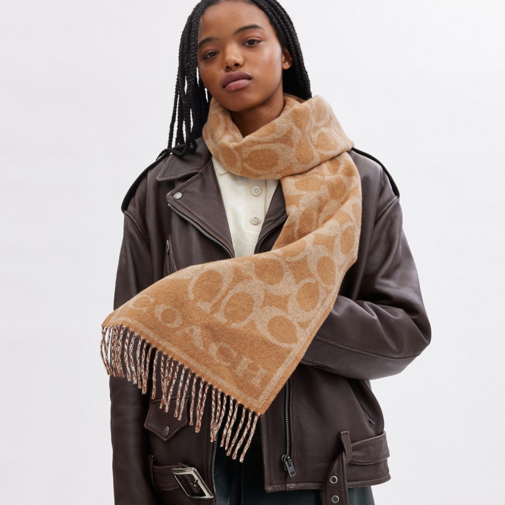 COACH®: Leopard Print Scarf